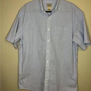 L.L. Bean Men's Light Blue‎ Pinstripe Shirt